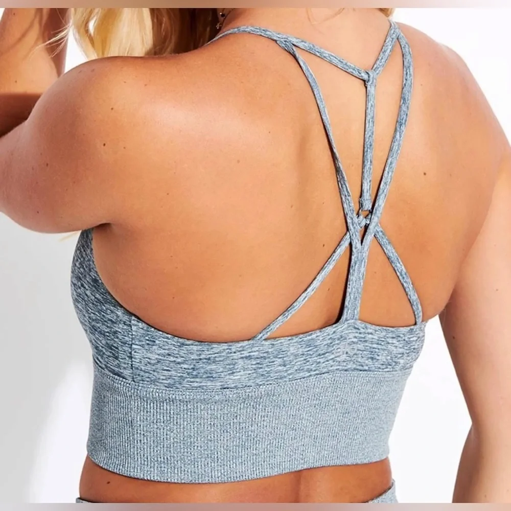 Alo Lavish Bra Soft Blue Haze Heather